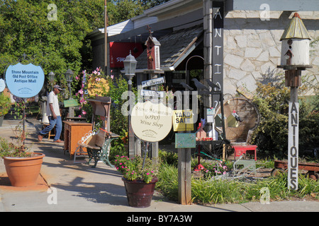 Atlanta Georgia,Stone Mountain Village,Historic District,yard sale,shopping shopper shoppers shop shops market markets marketplace buying selling,reta Stock Photo