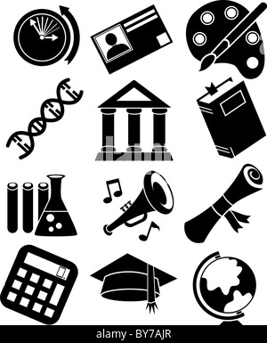 A set of educational icons. Stock Photo