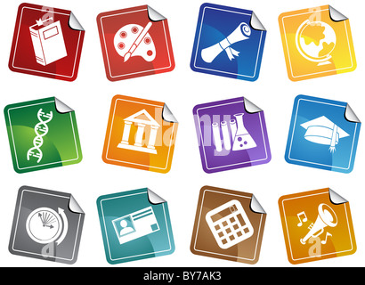 A set of educational icons. Stock Photo