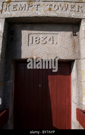 Kempt Tower, St Ouens Bay, Jersey, Channel Islands Stock Photo