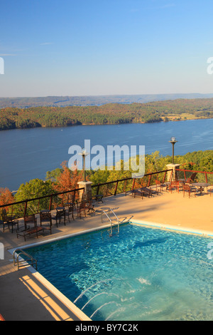 Swimming pool at lodge, Lake Guntersville Resort State Park, Guntersville, Alabama, USA Stock Photo