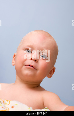 Baby boy, 1 year, portrait Stock Photo