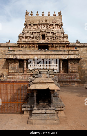 Airavatesvara Temple is located in the town of Darasuram near Kumbakonam in Tamil Nadu.This temple,built by Rajaraja Chola II. Stock Photo