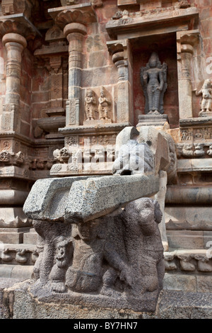 Airavatesvara Temple is located in the town of Darasuram near Kumbakonam in Tamil Nadu.This temple,built by Rajaraja Chola II. Stock Photo