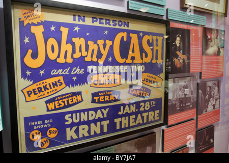 Nashville Tennessee,Ryman Auditorium,Grand Ole Opry,original home,country music,hillbilly,radio show,weekly broadcast,preservation,exhibit exhibition Stock Photo