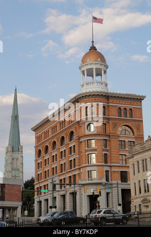 Tennessee Chattanooga,downtown,Dome building,Ochs,built 1892,historiccupola,steeple,architecture parking lot,preservation,TN101013026 Stock Photo