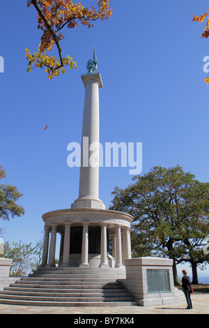 Tennessee Chattanooga,Lookout Mountain,Point Park,National Military Park,Civil War,battleground,New York Peace Memorial,monument,woman female women,pl Stock Photo