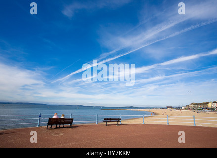 Promenade on the seafront at Morecambe Bay Lancashire England UK Stock ...