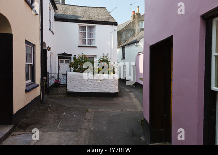 Pretty cottages in Market Street, Appledore, Devon. Stock Photo