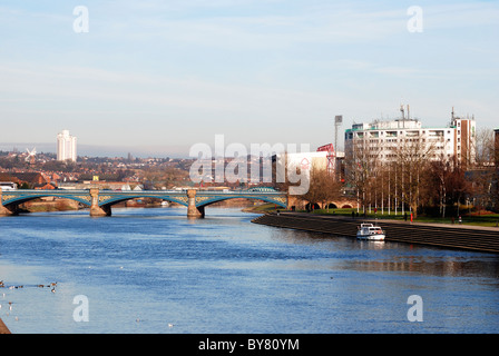 trent bridge river trent Nottingham England uk Stock Photo