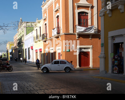 Streets of Campeche,Golfo de Mexico,Mexico Stock Photo