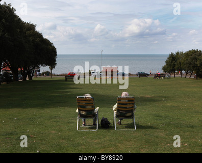 Pictured is the seaside town of Hunstanton in north Norfolk.  Photo by Fabio De Paola Stock Photo