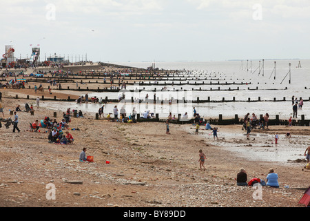 Pictured is the seaside town of Hunstanton in north Norfolk.  Photo by Fabio De Paola Stock Photo