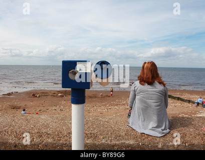 Pictured is the seaside town of Hunstanton in north Norfolk.  Photo by Fabio De Paola Stock Photo