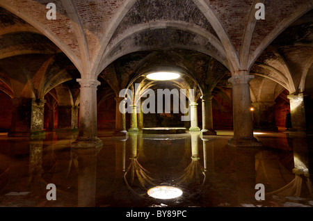 Reflection of skylight in underground Portuguese cistern water in the old city of El Jadida Morocco North Africa Stock Photo