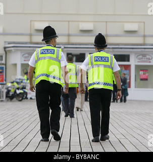 British Police on Bournemouth Pier. Picture by James Boardman Stock Photo