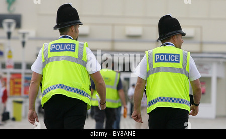 British Police on Bournemouth Pier. Picture by James Boardman Stock Photo