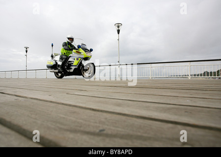 British Police on Bournemouth Pier. Picture by James Boardman Stock Photo