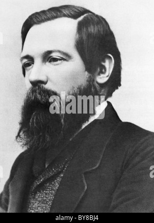 FRIEDRICH ENGELS (1820-1895)  German social scientist and collaborator with Karl Marx, photographed in 1856 Stock Photo