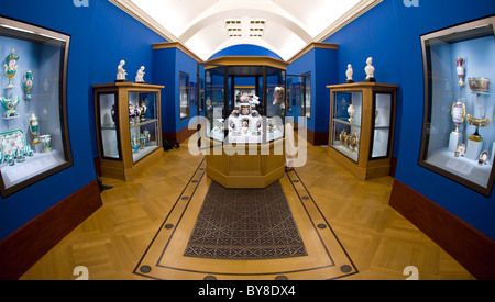 Display of  Sevres porcelain at the  Queen's Gallery, Buckingham Palace Stock Photo