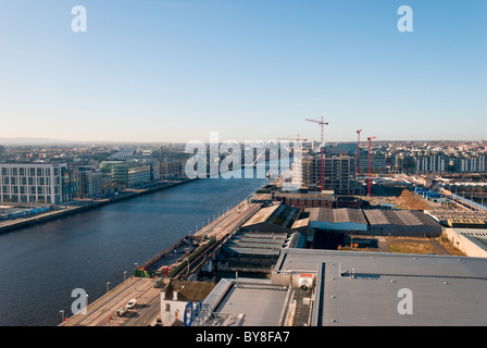 Dublin City from Above Stock Photo