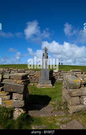Sculpture of St Patrick on Downpatrick Head, County Mayo, Ireland Stock Photo