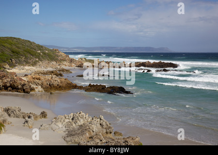 Voelklip (Bird Rock) Beach in the tourist centre of Hermanus, Western Cape, South Africa. Stock Photo