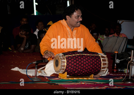 CHENNAI - Jan 12-17: Indian classical dance performed by unknown folk artists during Chennai Sangamam 2011 in Chennai. Jan 12-17 Stock Photo