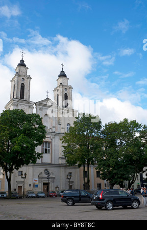 The Church of St. Francis Xavier in the Town Hall Square in the Old Town of Kaunas , Lithuania. Stock Photo