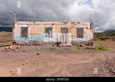 Abandoned finca house near El Puertito on Tenerife, Canary Islands, Spain Stock Photo