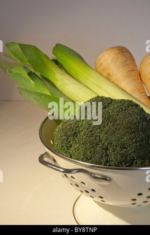 Vegetables in a Colander Stock Photo