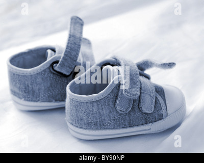 A pair of small shoes for a toddler. Stock Photo