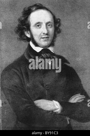 Felix Mendelssohn, Jakob Ludwig Felix Mendelssohn Bartholdy, German composer Stock Photo