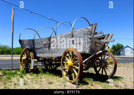 Wagon at Wyatt Earp's Old Tombstone Arizona Stock Photo