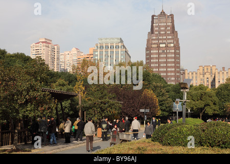 Peoples Square Park in Shanghai, China. Stock Photo