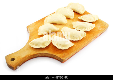 vareniks with cherry are Ukrainian foods closeup Stock Photo