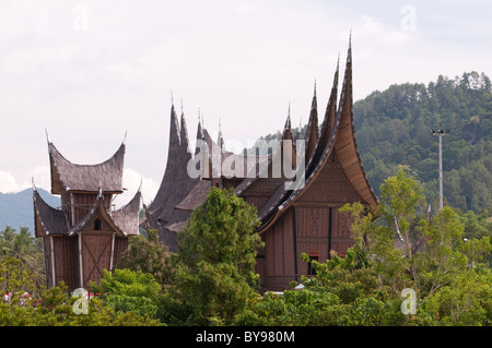 Historical Minangkabau Kingdom of Pagaruyung, West Sumatera, Indonesia Stock Photo