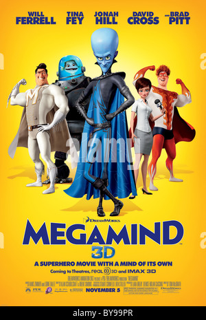 Megamind Year : 2010 USA Director : Tom McGrath Animation Movie poster (USA) Stock Photo