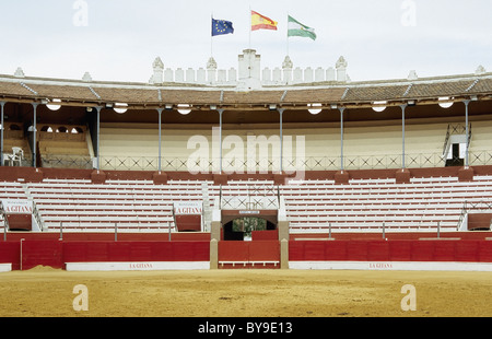 Bullfighting arena built in 1900, Sanlúcar de Barrameda, Costa de la Luz, Andalusia, Spain, Europe Stock Photo
