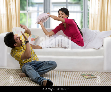 Brother and sister having fun Stock Photo