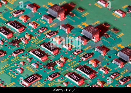 Circuit board from a computer Stock Photo