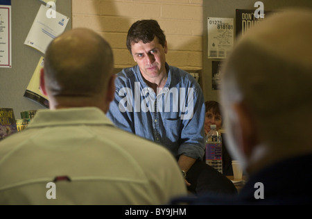 Crime author Stephen Leather holds a writers workshop for prisoners at HMP Shepton Mallet a Category C Lifer Prison Stock Photo