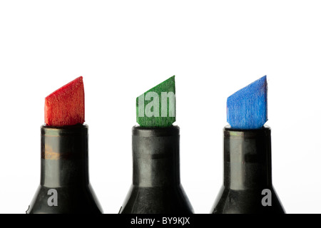 blue markers isolated on white background Stock Photo - Alamy