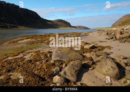 landscape  Barents Sea, Arctic regions, Russia Stock Photo