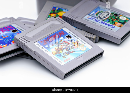 1989 Game Boy cartridges, Super Mario Land, Tetris Stock Photo
