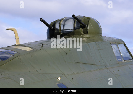 Upper gun turret on B-17G Flying Fortress 'Sally B' Stock Photo