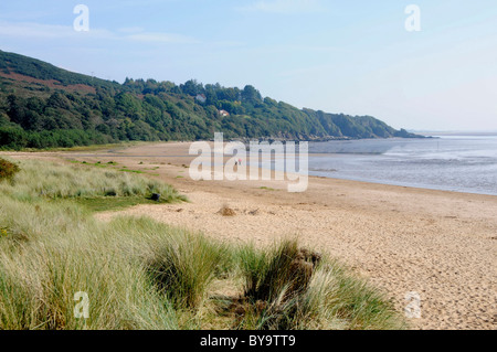Sandyhills Beach and sand dunes, Colvend, Solway Coast, Galloway Stock Photo