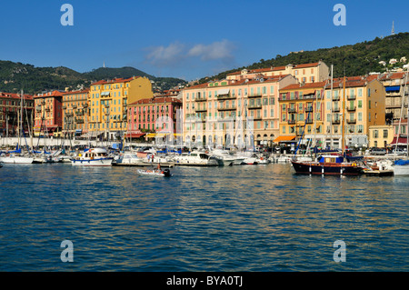 Boats in the harbour of Nice, Nizza, Cote d'Azur, Alpes Maritimes, Provence, France, Europe Stock Photo
