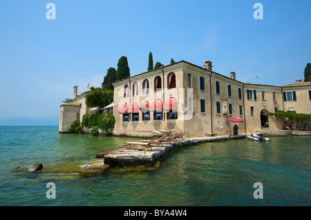 Paddle boat rental in Riva del Garda on Lake Garda, Trentino, Italy, Europe Stock Photo