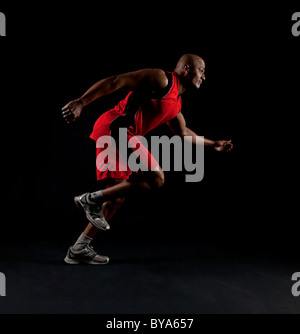 Male athlete running Stock Photo